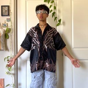 Vintage Y2K Guy Fieri Vibe Silk Shirt